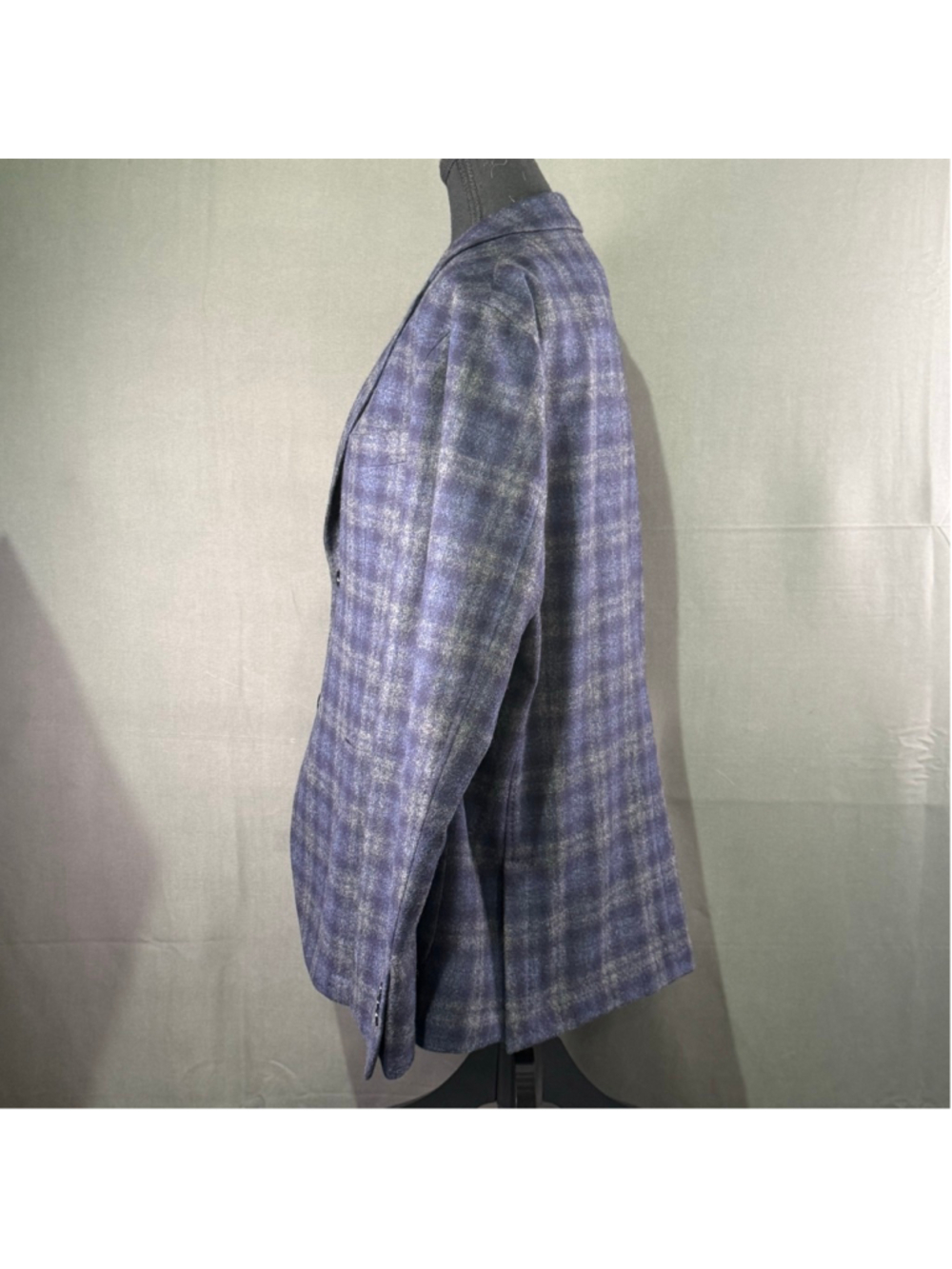 Patrick Assaraf Blazer Men 56R Wool Cashmere Plaid Sport Coat Quiet Luxury Italy - Picture 5 of 16